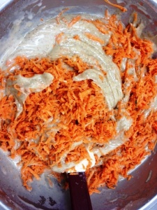 Incorporating the grated sweet potato with all its micronutritional goodness too!